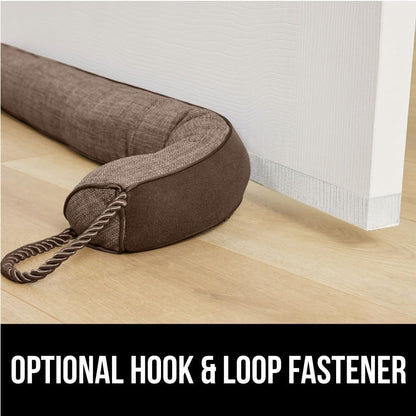 GORILLA GRIP Door Draft Stopper for Bottom of Doors, Cold Air Insulation Sweep, Weather Stripping Seal Noise, Soundproofing, Warmth Sealer, Easy Install Gap Filler, Home Essentials, 32 Inch, Gray
