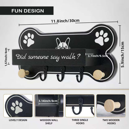 Dog Leash Holder forwall,Coat RackHooks, Mount Storage Organizer