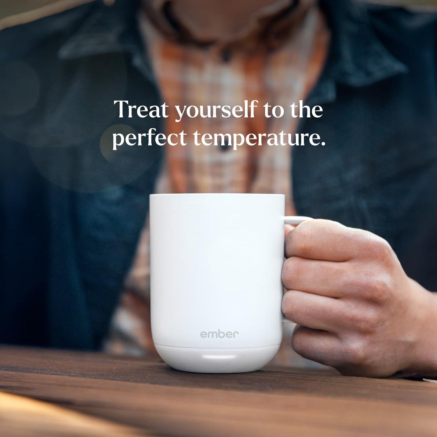 Ember Temperature Control 14oz Smart Mug 2, App-Controlled and Rechargeable Heated Coffee Cup Warmer with Intelligent LED Display, Sage Green.