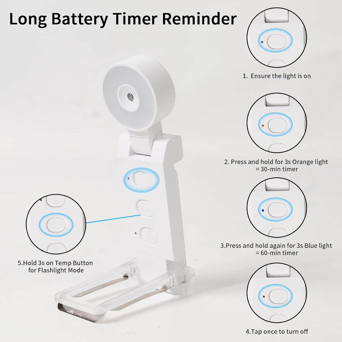 Rechargeable Book Light, Clip-On LED Reading Light, Eye-Caring