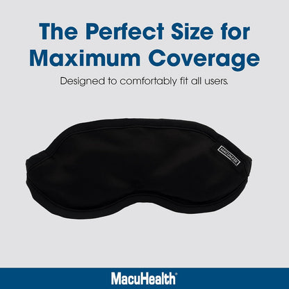 MacuHealth MacuMask Essential Moist Heat Eye Compress SterilEyes Technology | Adjustable fit system, Dual temperature application, Even heat distribution, Travel-friendly design, Comfort-focused wear