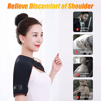 Woolala Electric Heated Shoulder Wrap Heating Pad Large Heating Area Warmer | 110V for Tendonitis Periarthritis, Pain Relief, 3 Temperature Settings & Timer