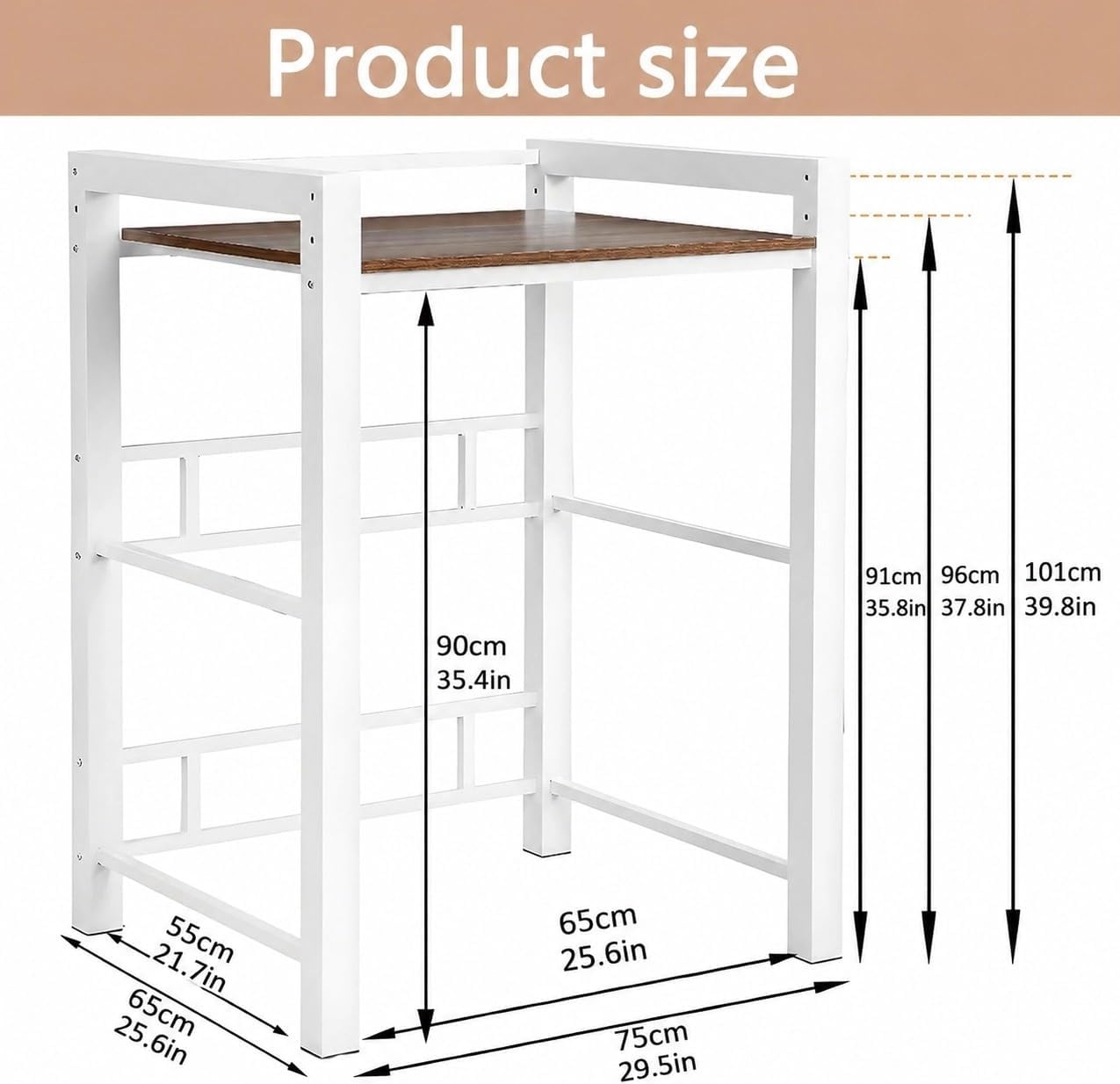 Heavy Duty Steel Shelf Over Washer and Dryer, Portable Washer and Dryer Stand, Laundry Room Organizer with Adjustable Laminate, Washing Machine Shelf for Bathroom and Laundry Room (Black-A)