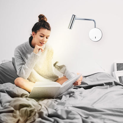 ZEROUNO Wall Mounted Reading Light for Bedroom LED Hardwired Sconce with Switch on/Off Modern 3000K Swing Arm Bedside Wall Mount Lamp (Black)
