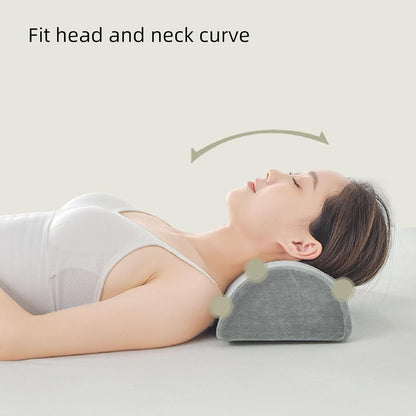 Half Moon Pillow - Ergonomic Memory Foam Knee Pillow for Back Sleeping, High Rebound Bolster for Legs, Waist & Neck Support