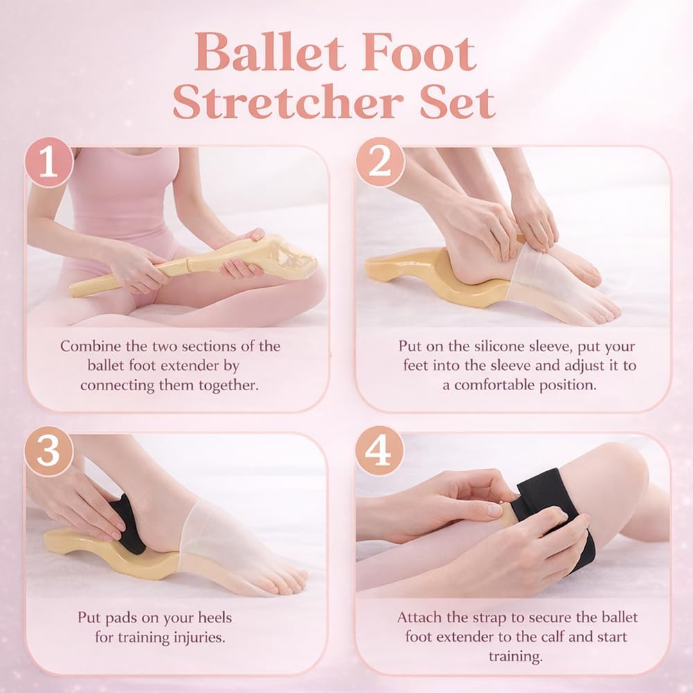 Ballet Foot Stretcher Set – Original Dance Foot Stretching Trainer for Arch & Flexibility, Ballet, Yoga & Dancers