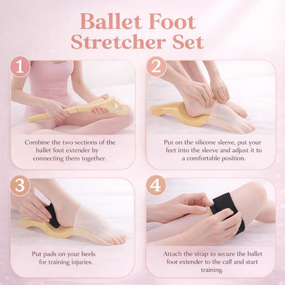 Ballet Foot Stretcher Set – Original Dance Foot Stretching Trainer for Arch & Flexibility, Ballet, Yoga & Dancers