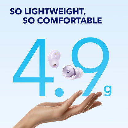 soundcore by Anker Space A40 Auto-Adjustable Active Noise Cancelling Wireless Earbuds, Reduce Noise by Up to 98%, 50H Playtime, Hi-Res Sound, Comfortable Fit, App Customization, Wireless Charge (Blue) | Reduce Noise by Up to 98%, Ultra Long 50H Playtime,
