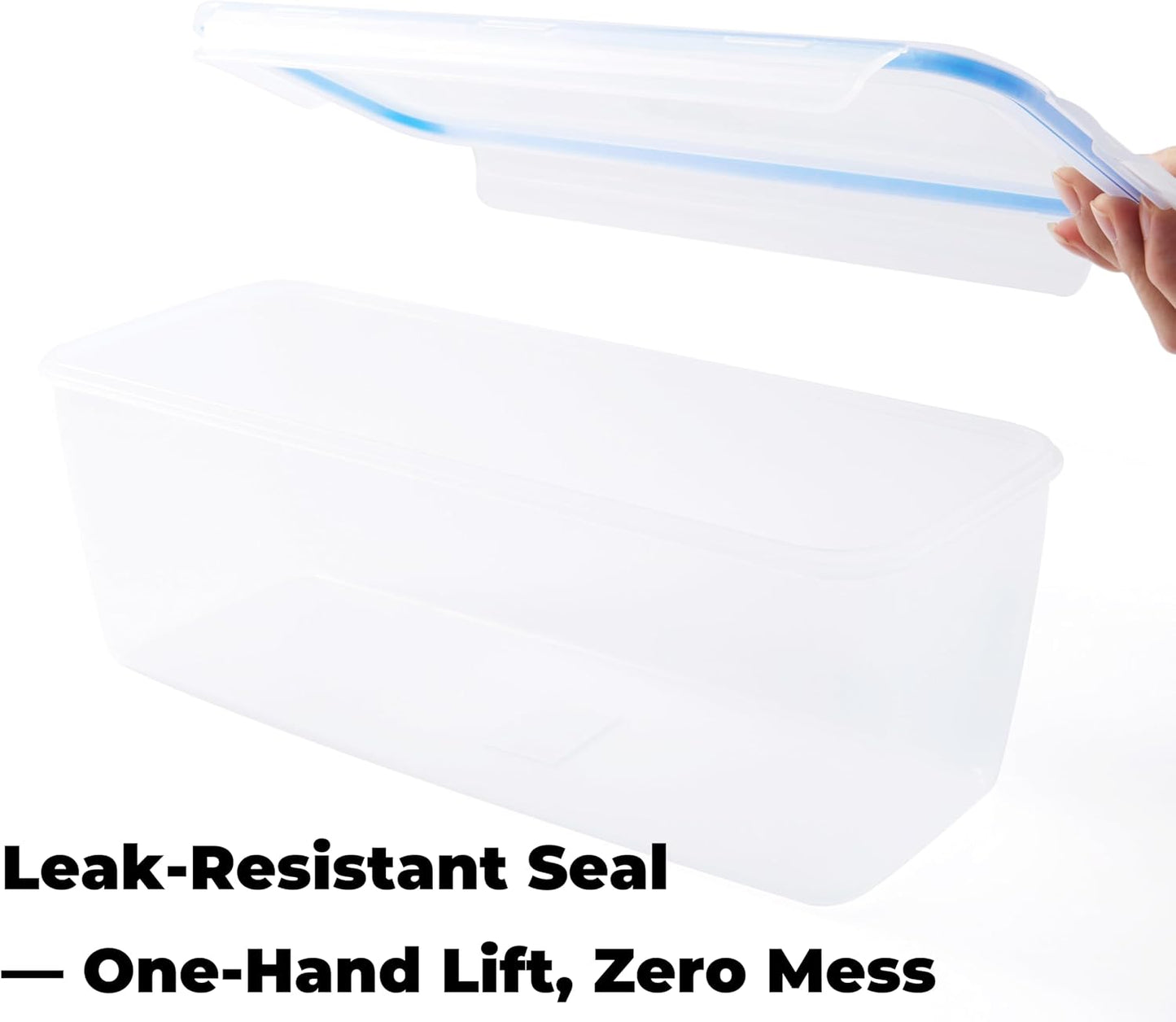 Celery Keeper for Refrigerator, 14 in 3.5 L Produce Container | Airtight Snap-Lock Lid, Draining Tray, Long Storage Bin, For Celery, Carrots, Greens And Refrigerator Produce