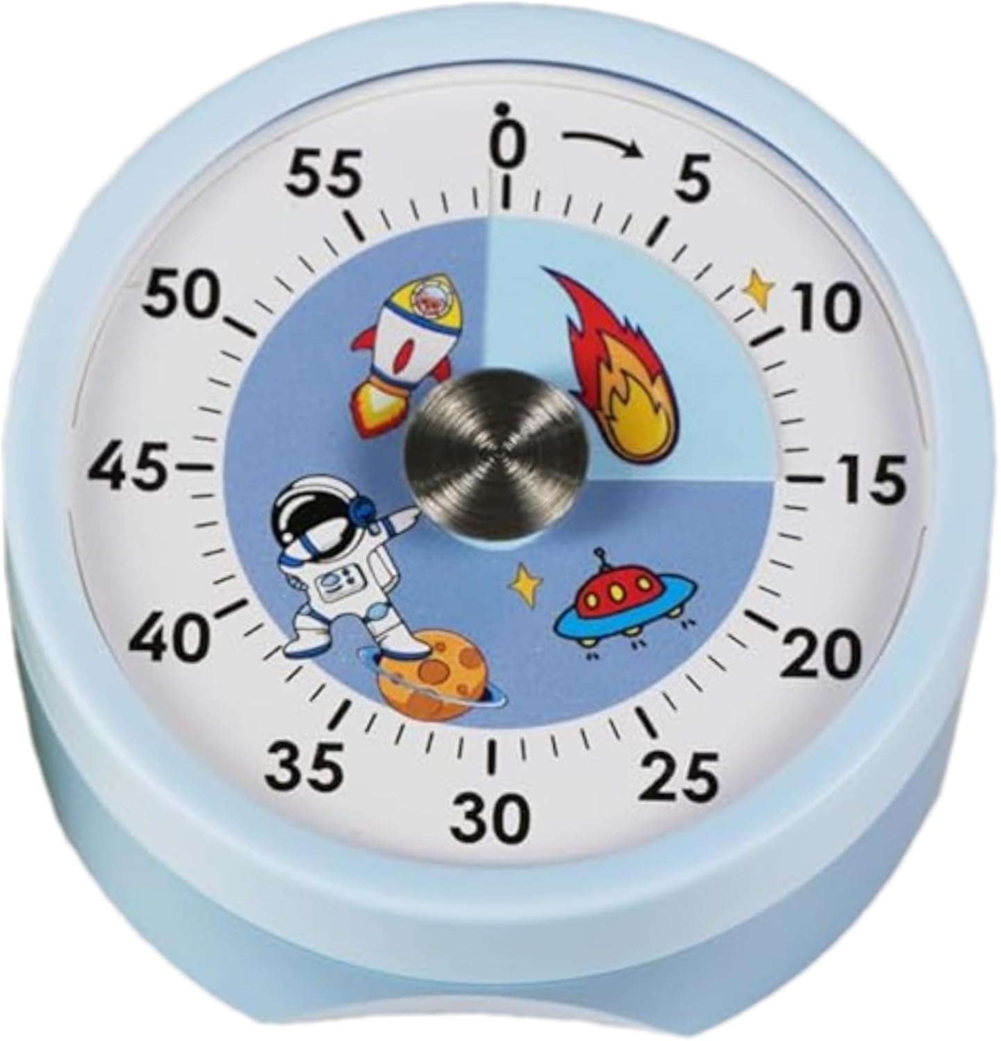 Visual Timer, 60-Minute Magnetic Mechanical Kitchen Timer Green | Stainless Steel Manual Countdown Timer with Loud Alarm for Cooking, Fitness, Office