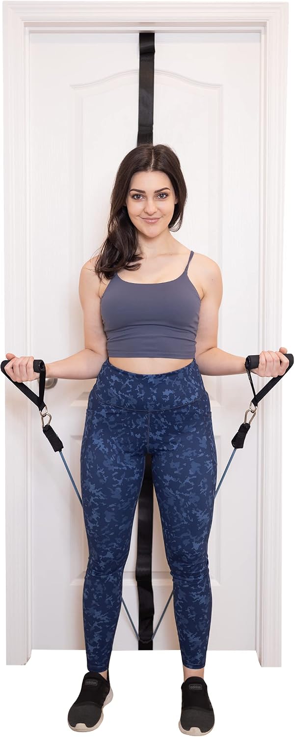 Anchor Strap for Resistance Band Exercises, Heavy Duty Door Gym Band,Full Body Multi-Point Home Gym, Portable Workout Equipment, Easy to Instal, No Hardware Necessary