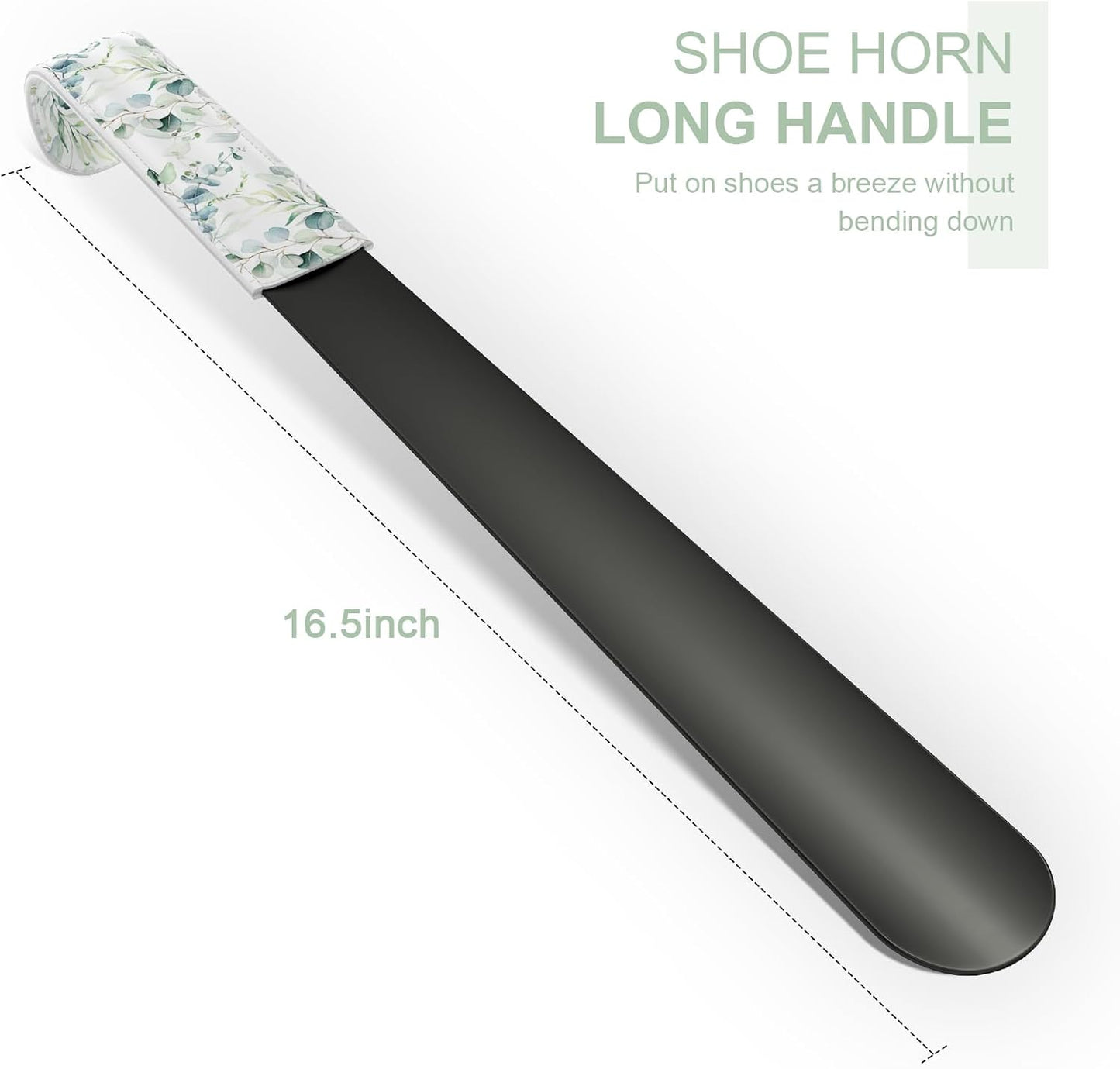 16.5 Inch Long Handle Shoe Horn for Seniors Men Women Kids, Metal Shoe Horns for Boots