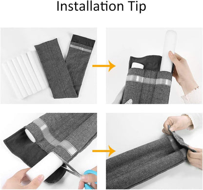 36 Inch Under Door Stopper, Door Noise Blocker | Double Sided Door Stopper, Machine-Washable