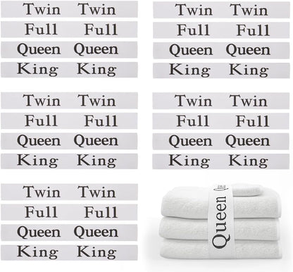 zjdbset 20 Pieces Bed Sheet Organizer Bands Bed Sheet Keepers Closet Organization Elastic Linen Labels for Bed Sheet Sets(Queen,King,Full,Twin)