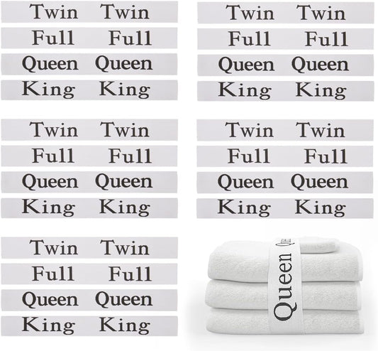 zjdbset 20 Pieces Bed Sheet Organizer Bands Bed Sheet Keepers Closet Organization Elastic Linen Labels for Bed Sheet Sets(Queen,King,Full,Twin)