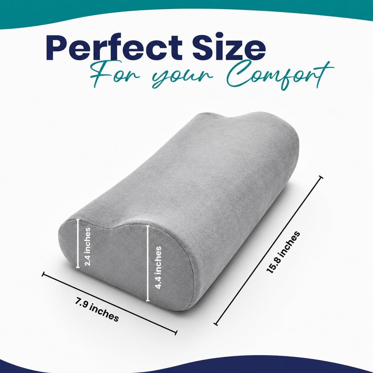 Memory Foam Headrest Pillow for Recliner – B-Shaped Neck Pillow with Stabilizer Strap, Soft Plush Fabric - Ultimate Neck Support and Pain Relief (Midnight)