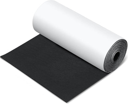 Fullhawl Large Felt Furniture Pads 8 x 60 Inch Non Slip Self Adhesive Heavy Duty Cuttable Strip Roll Felt Sheet Tape for Protecting Hardwood Floors Chair Wall, White