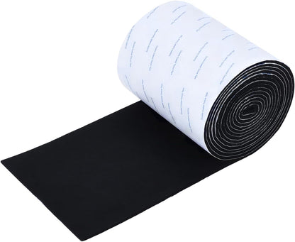 Felt Furniture Pads, 40 x 5 x 0.12 Inch Felt Strips | Non Slip Self Adhesive Cuttable Heavy Duty Felt Tape for Protecting Hardwood Floors Chair Wall Protector, Black