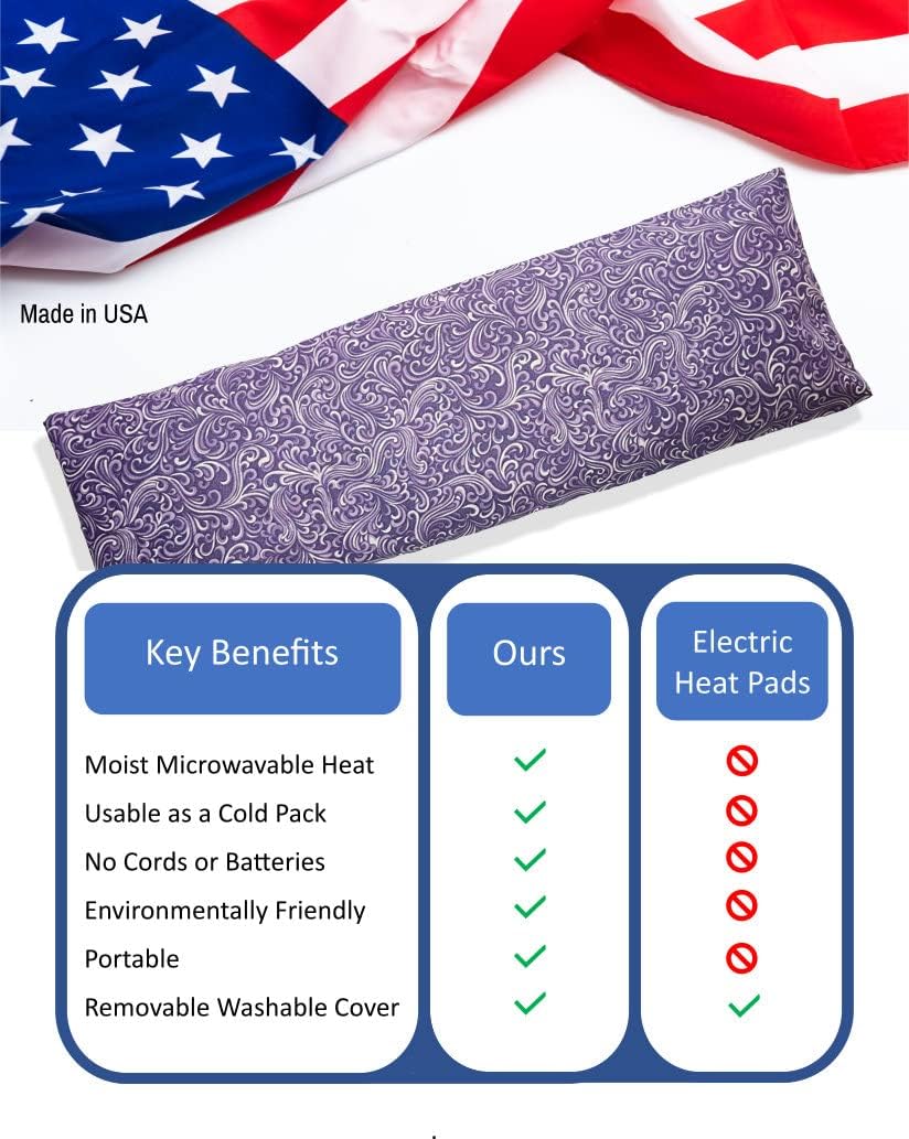 Microwavable Corn Filled Heating Pad and Cold Pack/Washable 100% Cotton Cover (Cross Hatch - Mint, 7.5in W x 11in L)