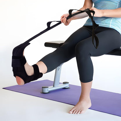 Foot Stretcher Strap for Plantar Fasciitis and Calf Stretching | Hamstring Relief, Achilles Tendonitis, Yoga Exercise, Leg Stretcher Belt, Ligament Stretching