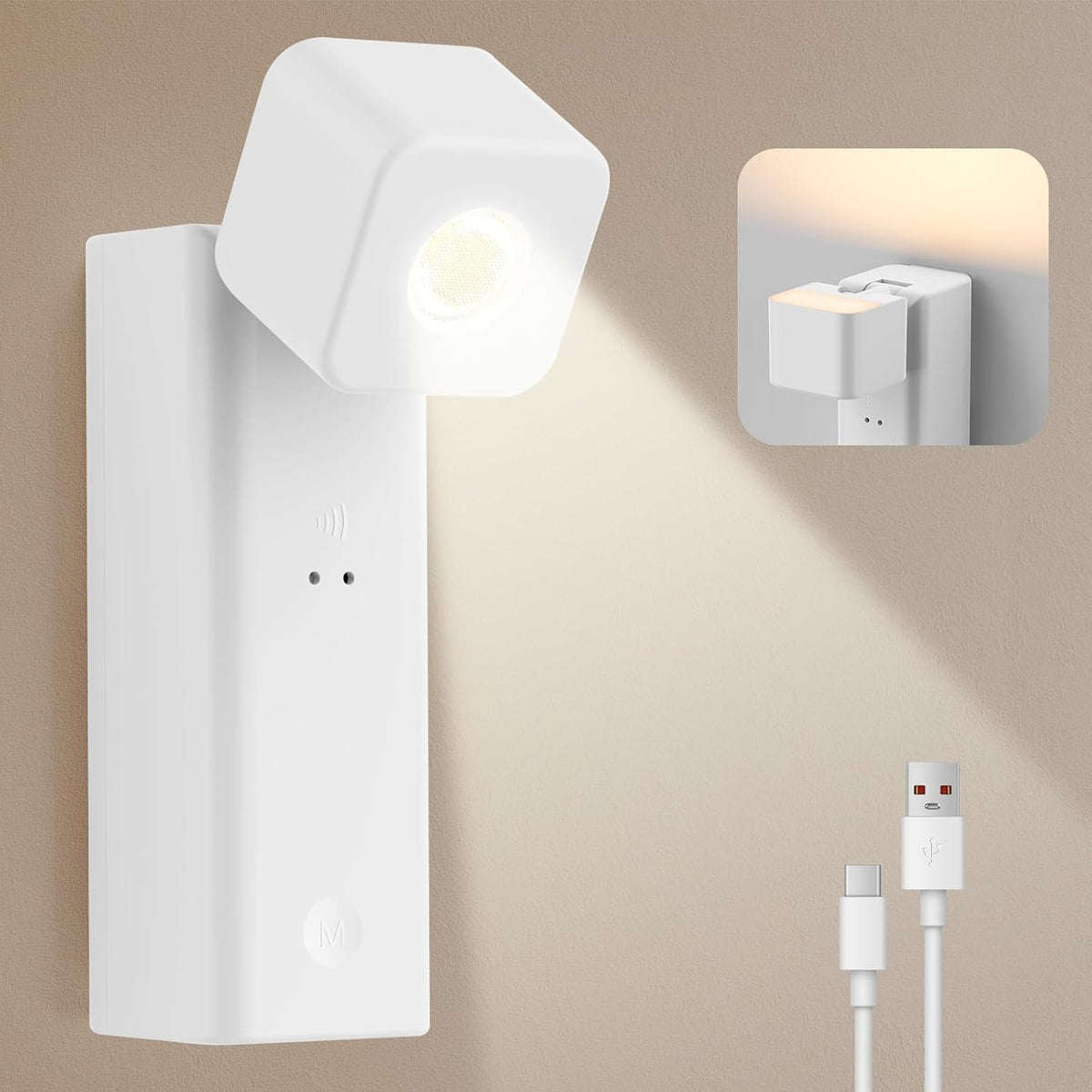 Rechargeable Battery Operated Wall Lights, Portable Cordless Wall Sconces