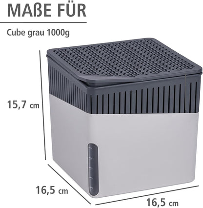 Portable Small Dehumidifier, Compact And Rechargeable, Moisture Absorber For Bathroom, Bedroom, Garage, Closet, 1400 Cubic Feet, 1.1lbs, Gray
