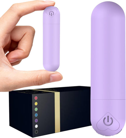 Mini Handheld Electric Back Massager Waterproof Quite Massager, Portable Massager for Back Neck Shoulder Body,Light Purple
