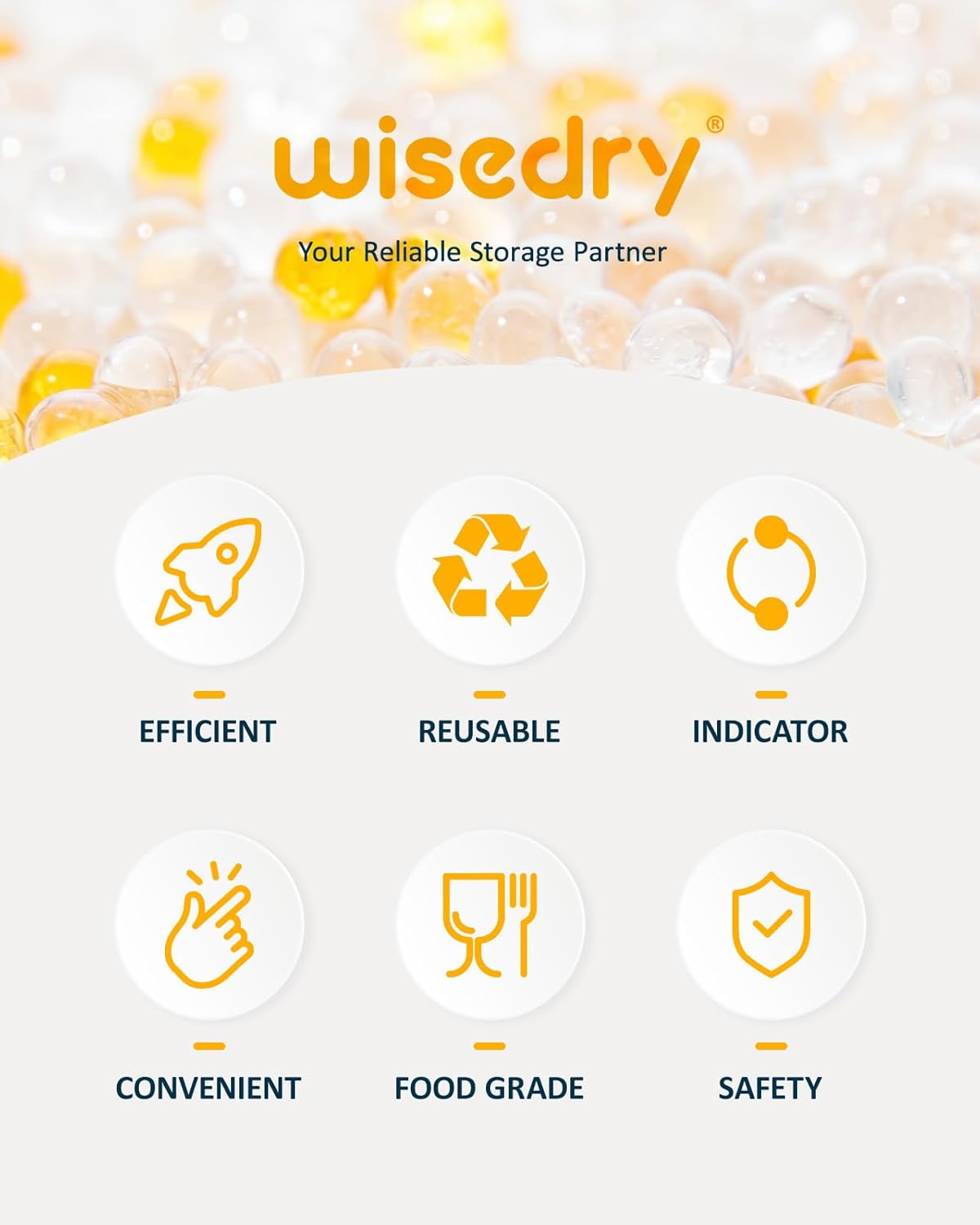 wisedry 2 x 500 Gram [2.2 lbs] Rechargeable Silica Gel Car Dehumidifier, Microwave Fast Reactivated Desiccant Packets Large for Gun Safe Closet Basement Garage Storage Moisture Absorber Bag Reusable
