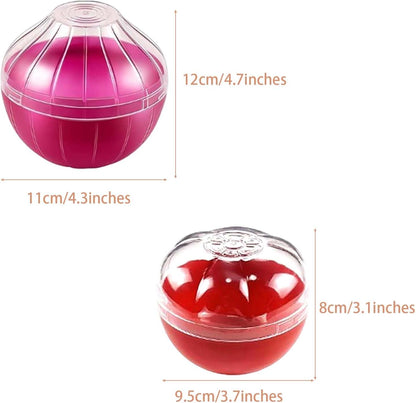 2PCS Tomato and Onion Storage Containers with Peeler, Freshness Keepers for Onion and Tomato, Ideal for Fridge Vegetable Crisper, Keeps Food Fresh Longer