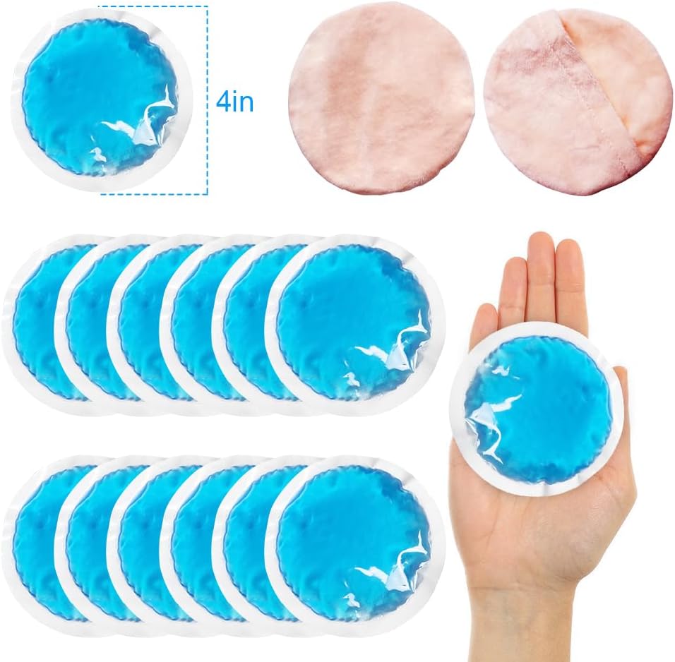 Gel Soft Flexible Ice Packs for Injuries, Reusable Cold Pack, Hot Cold Compress for Joint&Muscle Pain, Surgery Recovery, Inflammation, Swelling, Face, Head, Wrist, Ankle&Foot Injury, -5.1"x6.3"