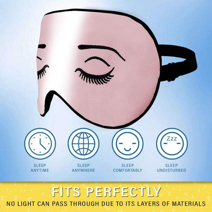 Jersey Slumber 100% Silk Sleep Mask for Women Men Side Sleeper - Light Blocking Eye Mask for Sleeping, Zero Pressure Soft Blindfold, Adjustable Strap, Silk Eye Cover for Travel Nap - Black