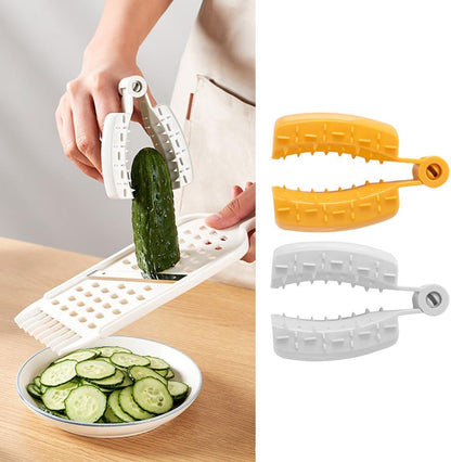 2 Pack Finger Guards Knuckle Protector Non-Slip Clips Handle Grip Safety Hand Guard for Mandoline Slicers Cheese Grater Handheld Chopping Grating Cutting Slicing Fruits Vegetables Veggies