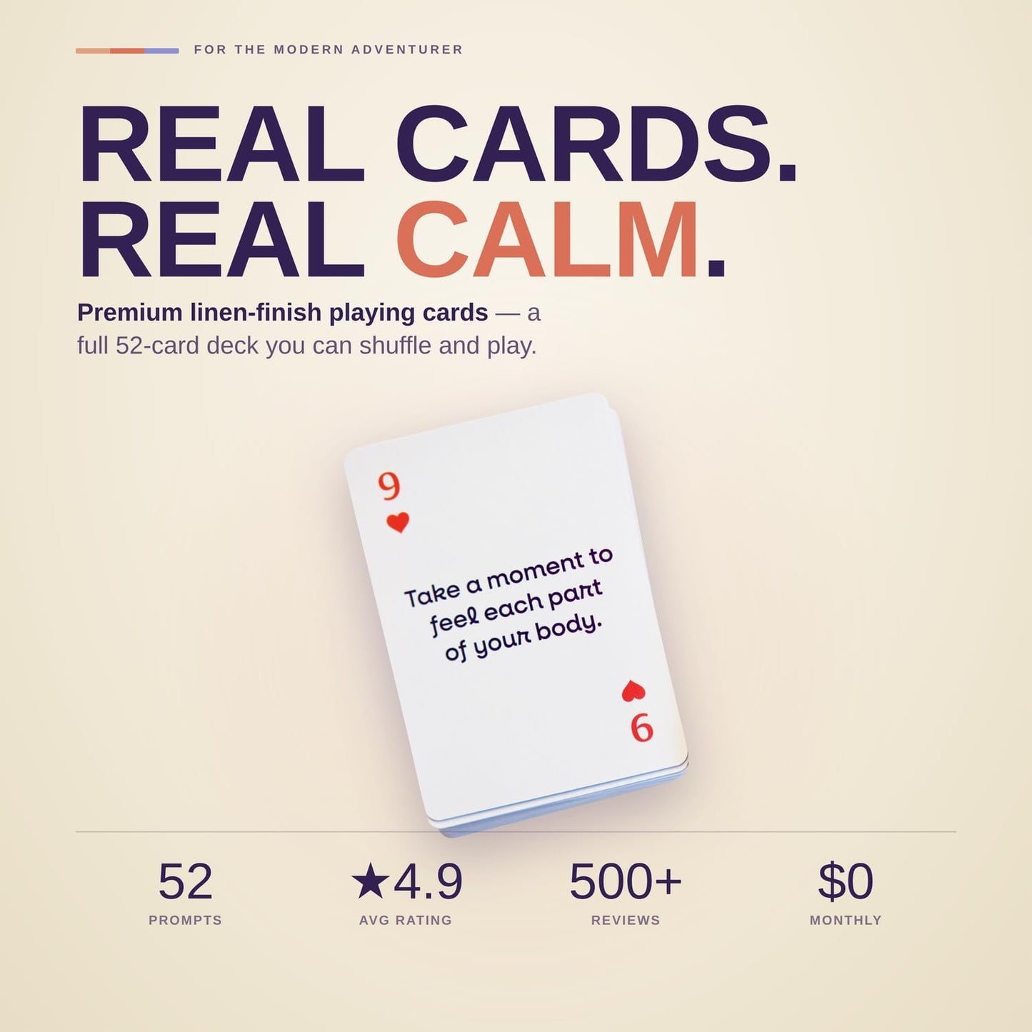 Lingo Mindfulness Playing Cards | Daily Mindfulness Prompts & Meditation Card Deck for Adults | Self-Care Gift for Stress Relief, Calm & Mental Wellness | Mindful Living Conversation Starter