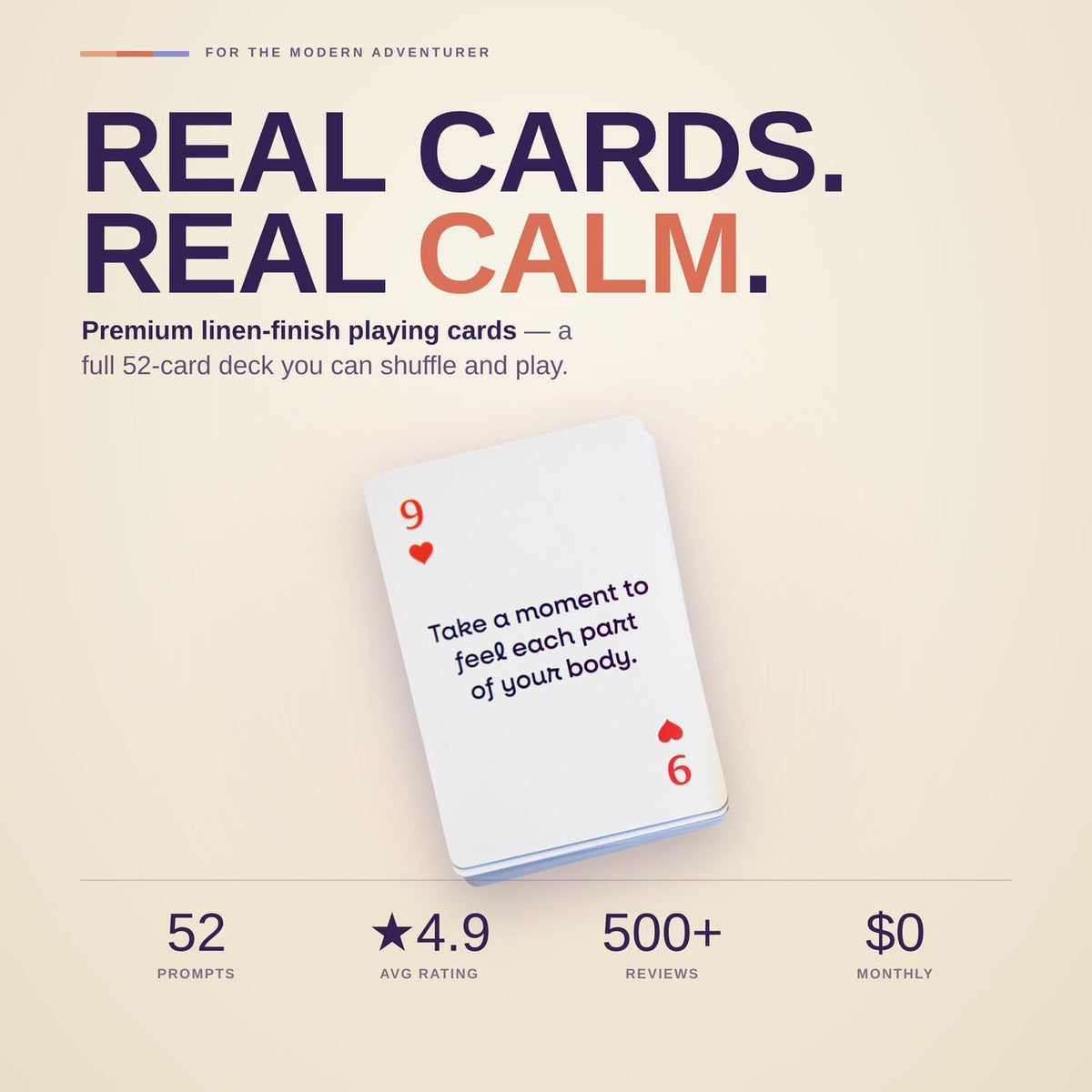 Lingo Mindfulness Playing Cards | Daily Mindfulness Prompts & Meditation Card Deck for Adults | Self-Care Gift for Stress Relief, Calm & Mental Wellness | Mindful Living Conversation Starter