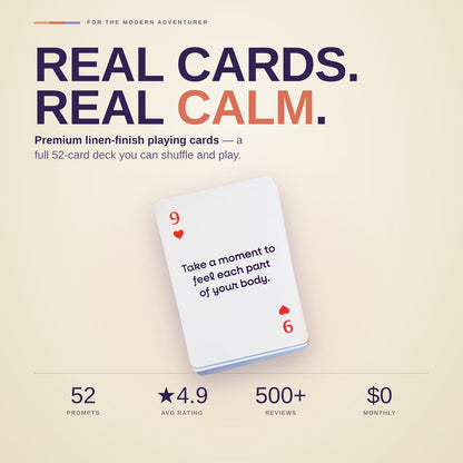 Lingo Mindfulness Playing Cards | Daily Mindfulness Prompts & Meditation Card Deck for Adults | Self-Care Gift for Stress Relief, Calm & Mental Wellness | Mindful Living Conversation Starter
