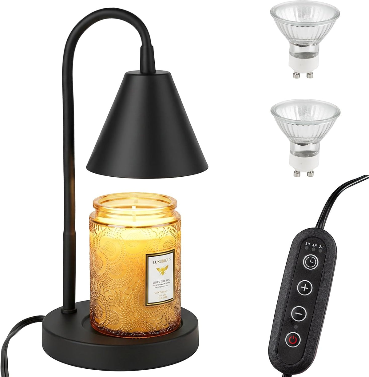 LALISU Candle Warmer Lamp with Timer Electric Candles Light Birthday Gifts