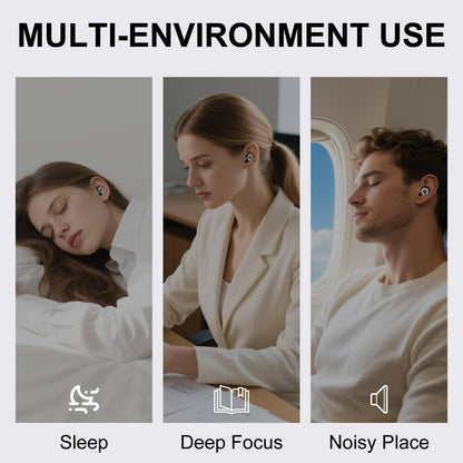 45dB Ear Plugs for Noise Reduction, Earplugs for Hearing Protection - Sleeping & Snoring, Concerts, Airplane, Socializing, Silicone Comfort Fit Ear Plugs for All-Day Noise Sensitivity Relief (Silver)