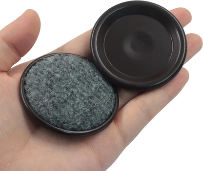 12 Pcs 1-5/8" Round Reusable Carpet Bottom Furniture Caster Cups, Floor Protectors for Chairs, Sofas, Tables Brown/Gray Furniture Sliders for Hardwood, Tile & Laminate