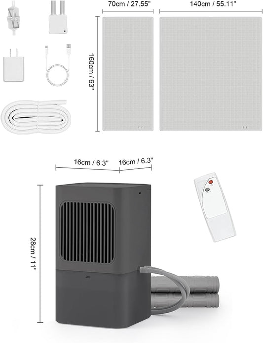 Water Cooling Mattress Pad, Bed Cooling System, Portable Bed Chiller with Remote, Cool Sleep (63"×55.12")