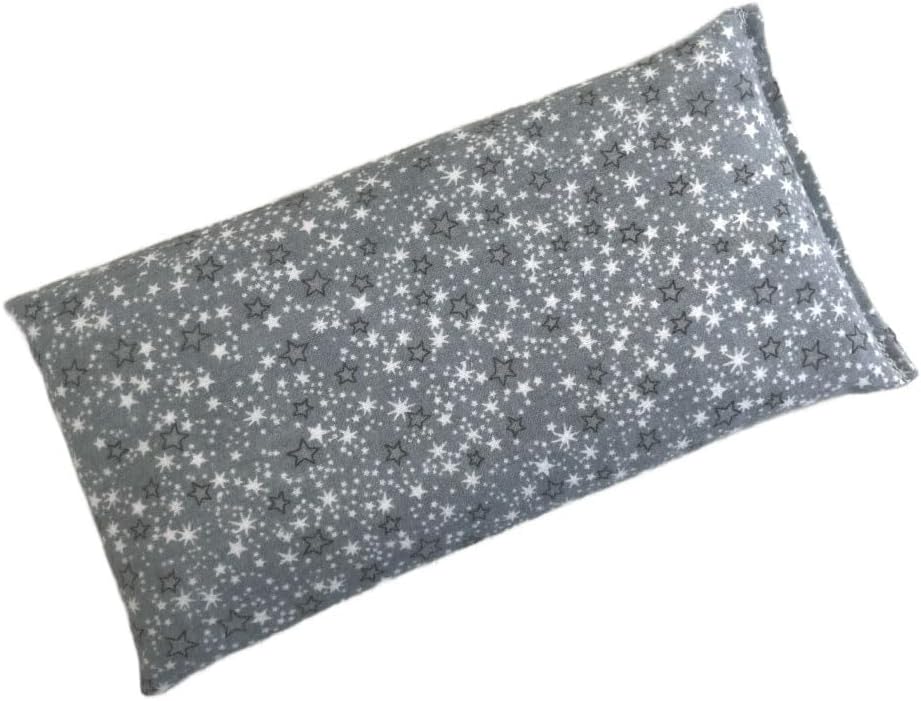 HOME COMFORT Rice & Lavender Microwavable Heating Pad-Reusable Moist Heat or Cold Therapy 10” X 5” (White Clouds)