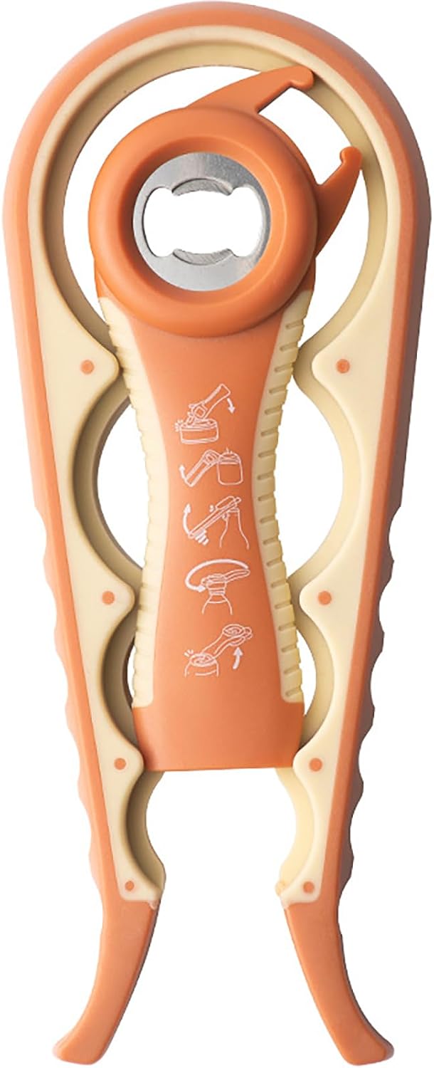 Jar Opener for Seniors with Arthritis,Jar Opener for Weak Hands,5-in-1 Bottle Opener,4-in-1 Can Opener (A-Blue)