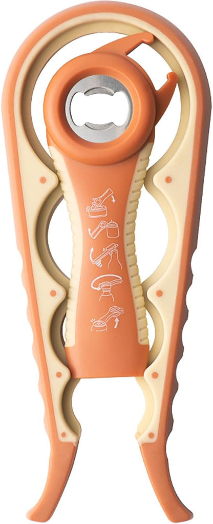 Jar Opener for Seniors with Arthritis,Jar Opener for Weak Hands,5-in-1 Bottle Opener,4-in-1 Can Opener (A-Blue)