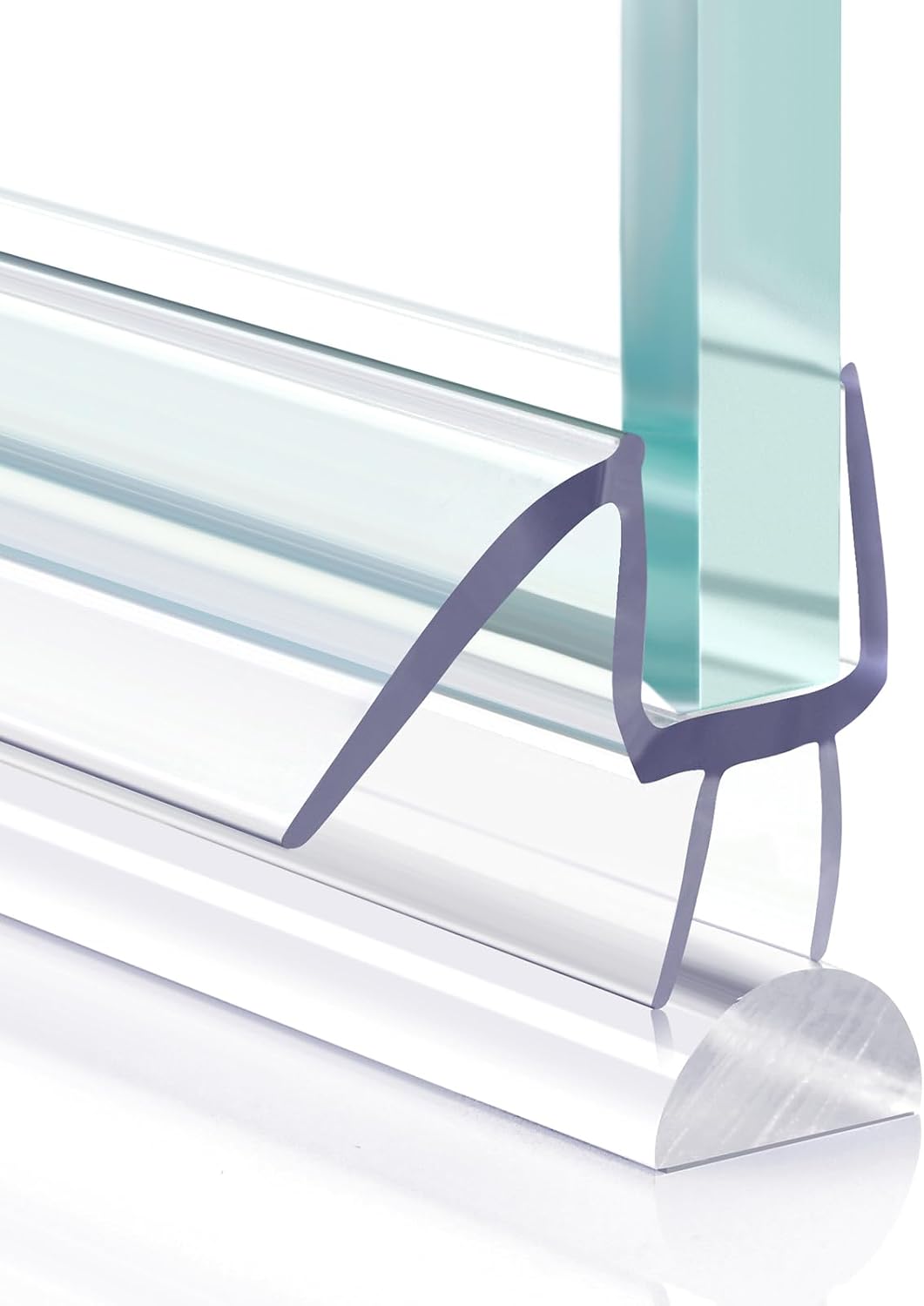 Shower Door Bottom Seal,2 PCS 3/8" x 36" | Shower Door Sweep for 3/8 Inch Glass, Frameless Glass Shower Door Seal Strip, Stop Shower Leaks and Create a Water Barrier