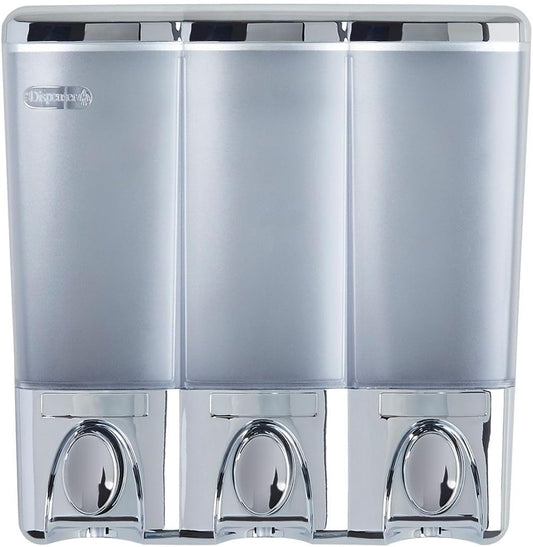 Better Living Products 72350 Clear Choice 3-Chamber Shower Dispenser, White