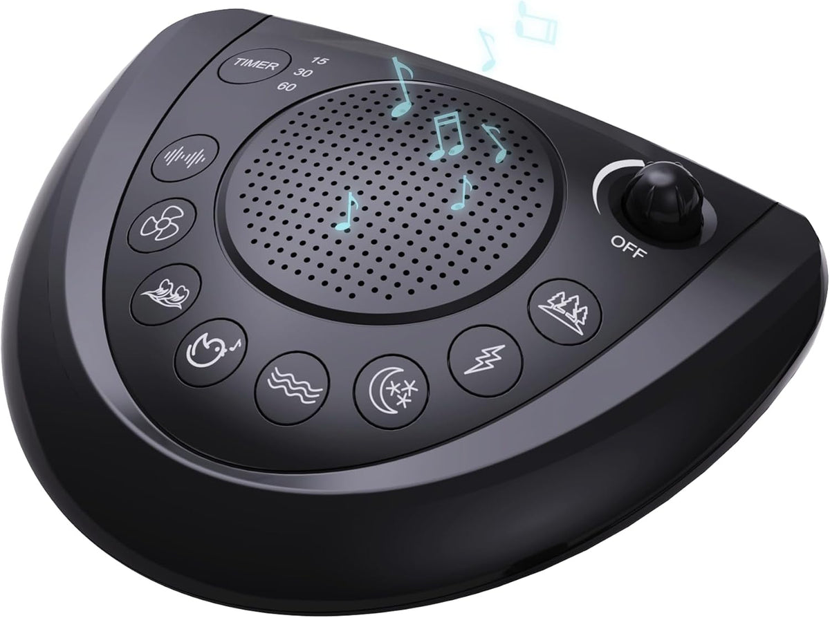 Mesqool Portable White Noise Machine with 24 Soothing Sounds for Sleep