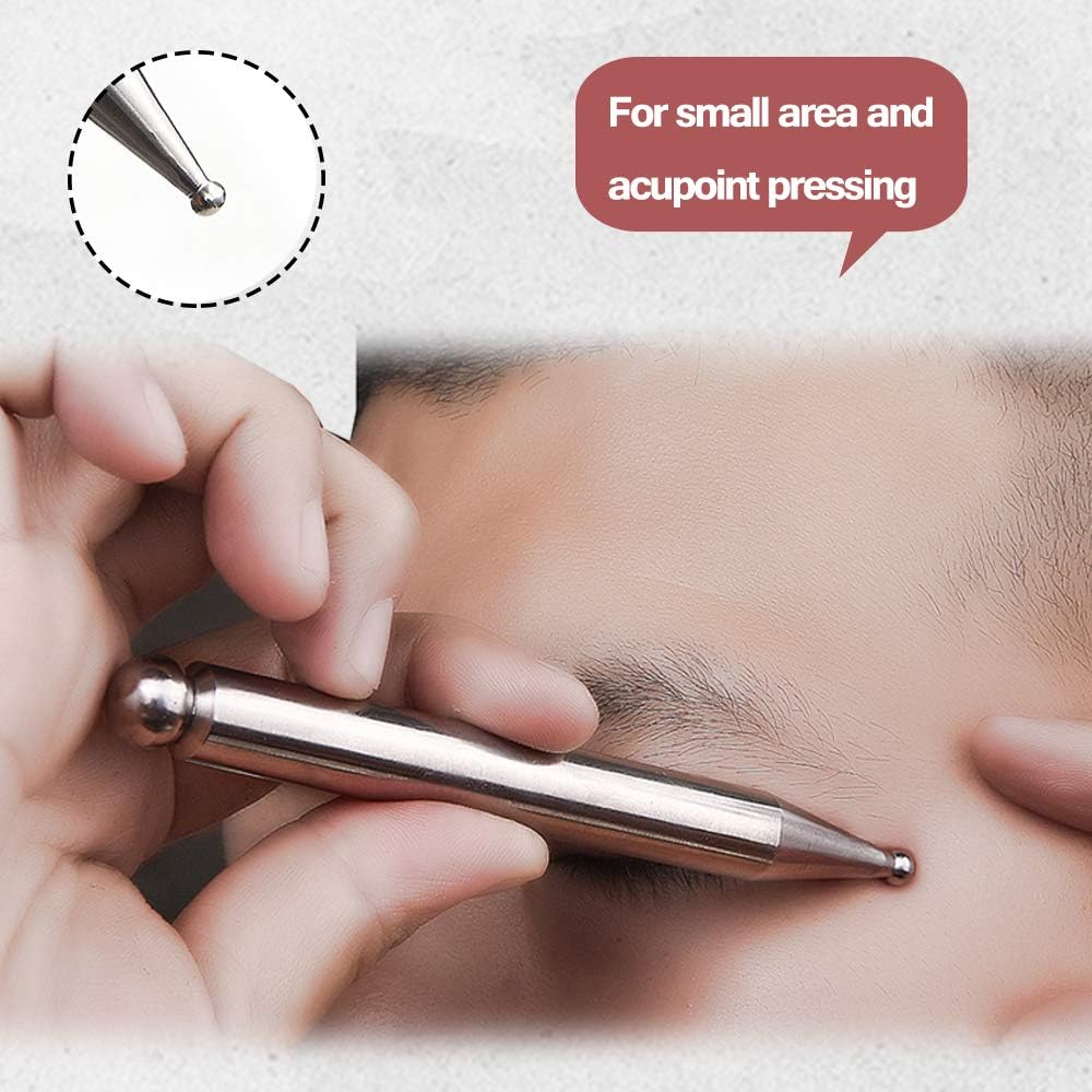 FeelFree Sport Manual Acupuncture Pen, Acupressure Pen & Fascia Stick | Stainless steel massage tool with dual heads for trigger points