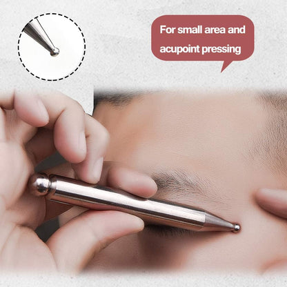 FeelFree Sport Manual Acupuncture Pen, Acupressure Pen & Fascia Stick | Stainless steel massage tool with dual heads for trigger points