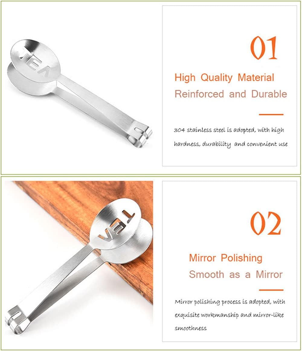 3pcs Tea Bag Clip, Round Lemon Slicer Clip, thickened Stainless Steel Tea Bag Tongs, Kitchen Tool Tea Bag Squeezer Holder Grip, Gold