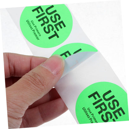 Sosoport 1Roll Use Rotation Stickers of Removable Adhesive Labels for Restaurant Inventory Light Green Dots for