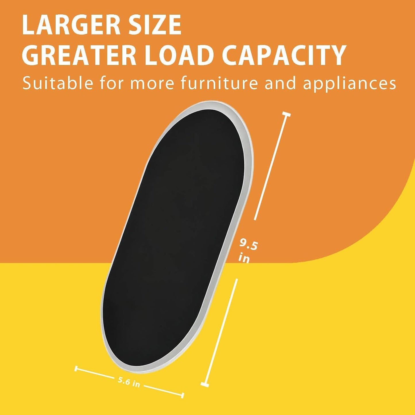 8 Pieces Furniture Sliders, 9 1/2" Sliders for Carpet Hardwood Floors Large Heavy Furniture, Reusable Heavy-Duty Gliders Movers Plastic Moving Pads Protectors (8 PCS 9 1/2" Beige)